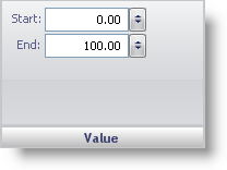 The value pane for the gauge designer.