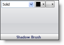 The shadow brush pane in the gauge designer.