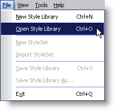 The File menu