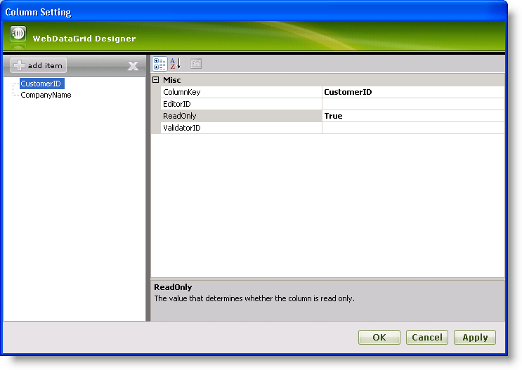 WebDataGrid Setting Column Settings for a Behavior 01.png