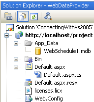 WebSchedule Connecting WebSchedule to a Database in Microsoft Visual Studio NET 2005 2.png