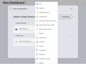 Creating a New Data Source in Light Theme