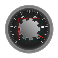 Radial wingauge showing a radius value of 45 and depth of 80