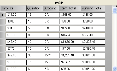 resulting wingrid using wincalcmanager to create running totals