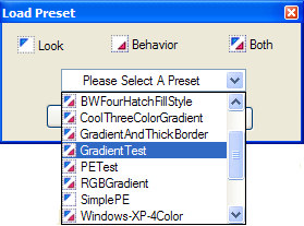 ultrachart's preset chooser