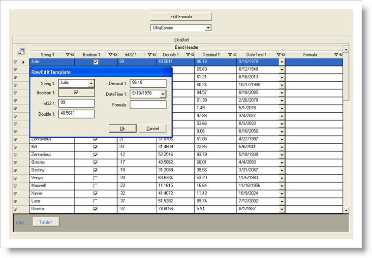 The Grid Canvas as it appears in WinAppStylist.