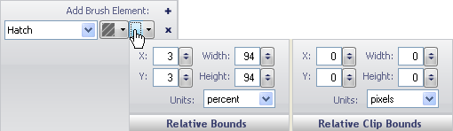 WinGauge's appearance tab relative bounds editor.