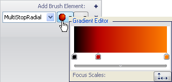 WinGauge's gradient editor in the appearances tab.