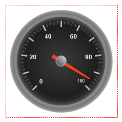 radial gauge using settings from screen shot above.