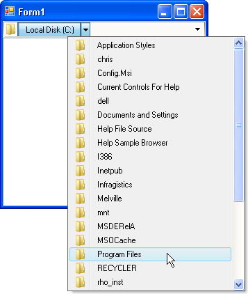 browsing the file system with ultranavigationbar