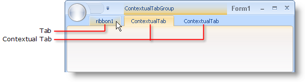 example of ultratoolbarsmanager ribbon tabs and contextual tabs