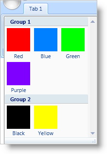 creating groups of galleryitems in xamribbon