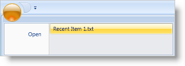 displaying most recently used itms list in xamribbon's application menu