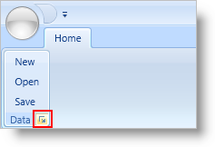 using dialog box launcher to display a dialog box in xamribbon