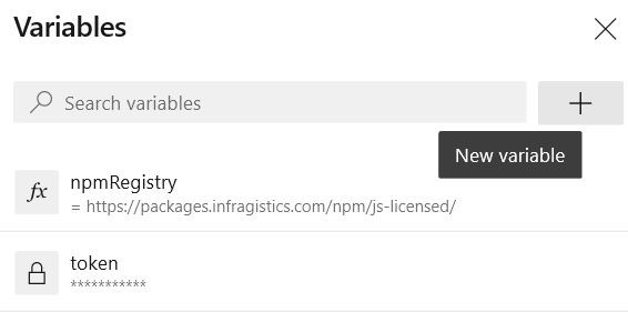 npm Registry and token variables npm Registry and token variables